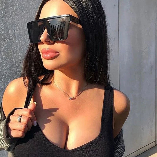 Luxury Brand Square Sunglasses Oversize